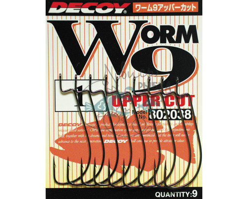 Крючок Decoy Worm9 Upper Cut 06, 9 шт/уп 1562.00.57