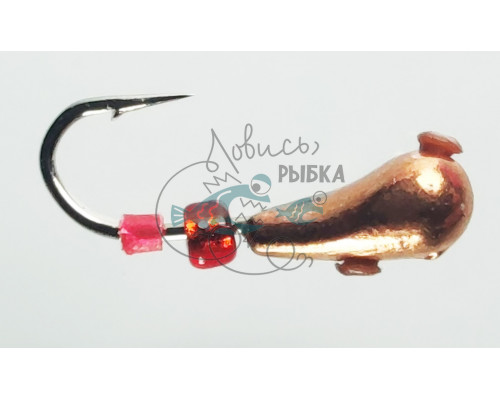 Мормышка Intech Ice Jig Клюшка с отверстием ø2.5 (#03 медь) FS0630580