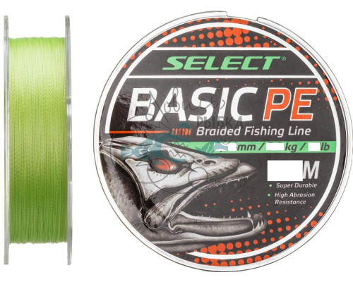 Шнур Select Basic PE 150m (салат.) 0.24mm 40lb/18.2kg 1870.18.70