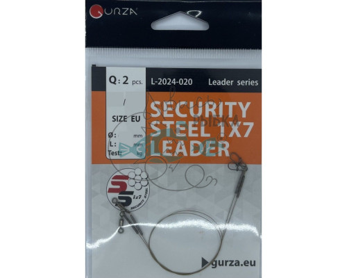 SECURITY STEEL 1x7 LEADER 250мм/0,24Ø 2шт. (Test 7kg) L-2024-025