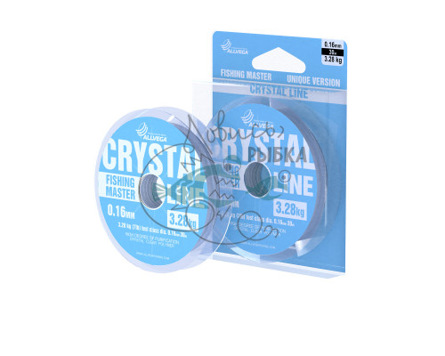 Леска монофильная ALLVEGA ʺFishing Masterʺ CRYSTAL 30м 0,16мм (3,28кг)