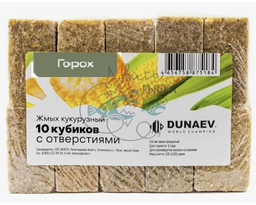Жмых DUNAEV кукурузный Горох 300г. DLV021