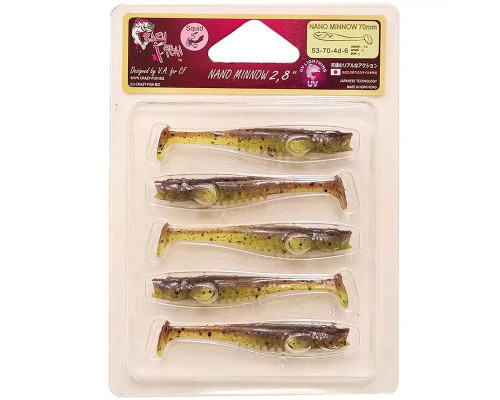 Nano minnow 2.8ʺ 53-70-4d-6 кальмар 5 шт