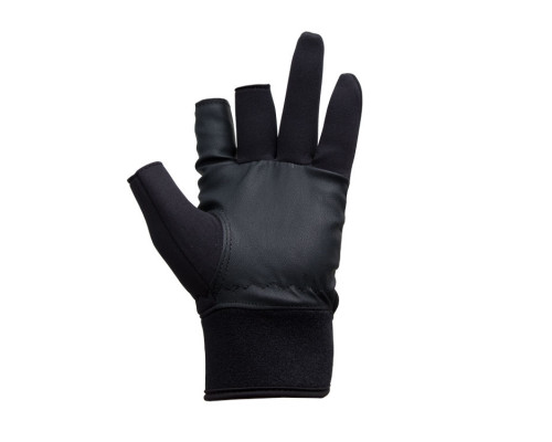 Перчатки спиннингиста Flagman Neoprene обрез 3 пальца Titanium coated M FGT001-M