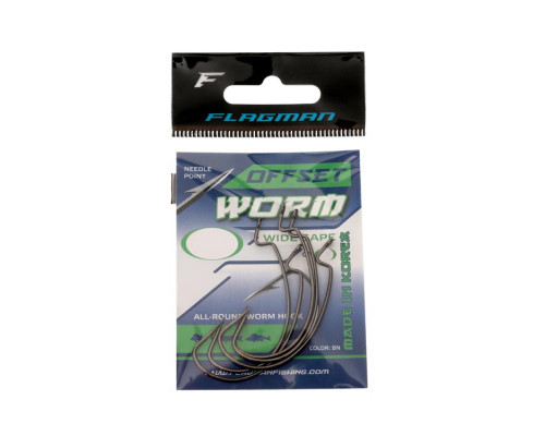 Крючок FLAGMAN Worm Offset №4/0 4шт FWO-4_0
