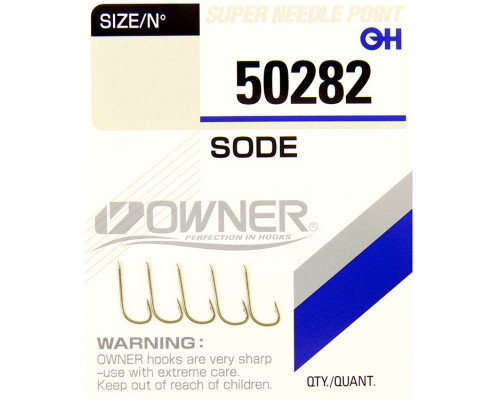 Крючки ʺOWNERʺ Sode brown №6 Ø0,51мм 13шт 50282-06