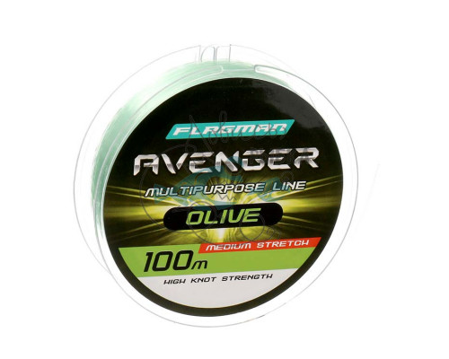 Леска Flagman AVENGER OLIVE 100m 0,20mm FL04100020