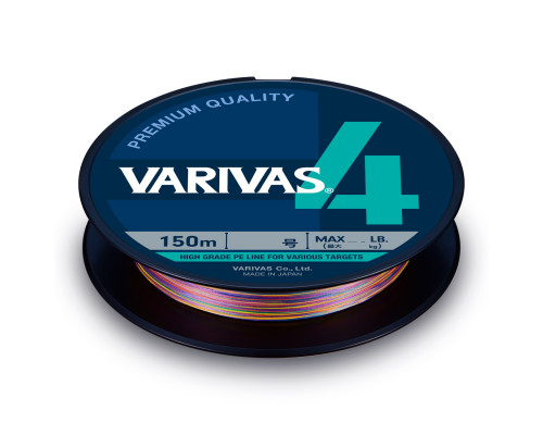 Шнур Varivas PE Line Multi Color X4 150m Max 6.79kg #0.8 VA 13532