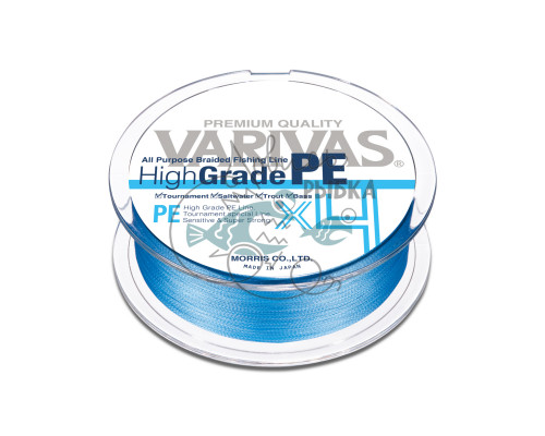 Шнур Varivas High Grade PE X4 Water Blue 150m #0,6 РБ-713903