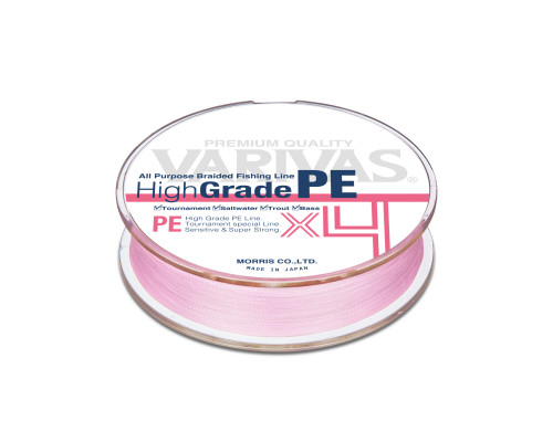 Шнур Varivas High GradePE X4 Milky Pink 100M #0.6