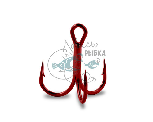 Round treble hook ST-36 #8 RED K-2504-008