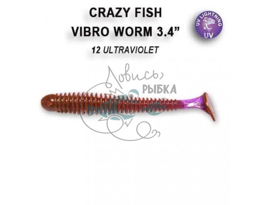 Vibro worm 3.4ʺ 12-85-12-6 кальмар 5 шт