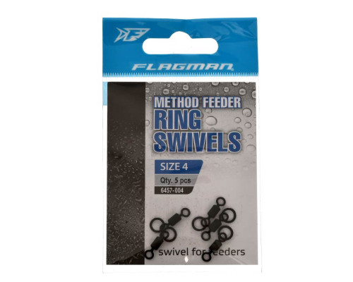 Вертлюг с кольцом Flagman Flat Feeder Rings Swivels #7 5шт 6457-007