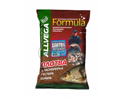 Прикормка зимняя готовая ALLVEGA ʺFormula Winter Readyʺ 0,9кг (ПЛОТВА)
