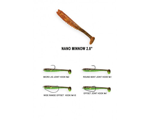 Nano minnow 2.8ʺ 53-70-500SL-7-F креветка+кальмар 5 шт