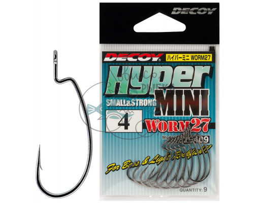 Крючок Decoy Worm27 Hyper Mini #06 (9 шт/уп) 1562.08.89
