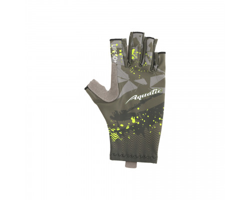 Перчатки для рыбалки летние Aquatic UPF50+ (цвет: camo dark, размер L/XL) ПЧ-05 L/XL