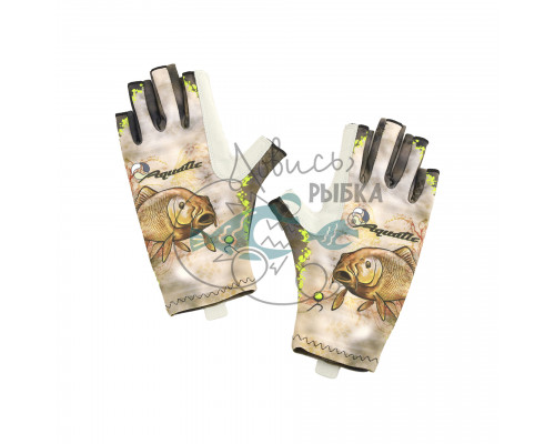 Перчатки для рыбалки летние Aquatic UPF50+ (цвет: carp camo, размер S/M) ПЧ-07 S/M