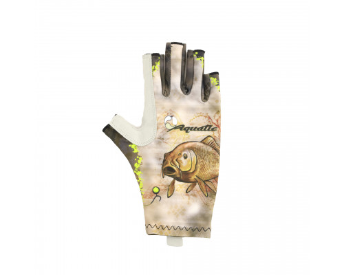 Перчатки для рыбалки летние Aquatic UPF50+ (цвет: carp camo, размер S/M) ПЧ-07 S/M