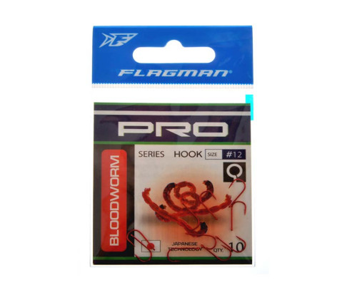 Крючок Flagman Pro Bloodworm №12 10шт BLWM_12R