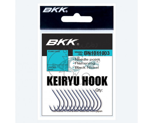 Крючок одинарный BKK Keiryu Diamond (A-BK-0110) #A 1 (E 14) (12шт) лопатка