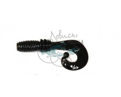 Силиконовая приманка Megabass Rocky Fry 1.5ʺ Curly-Tail цв.Water Solid Black
