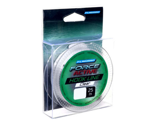 Леска FLAGMAN FORCE ACTIVE HOOKLENGHT 25m  0,25mm FAH25-025