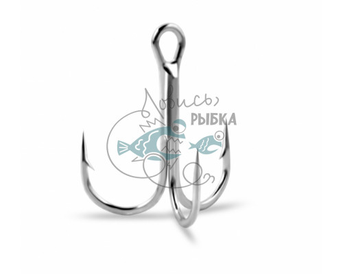 Round treble hook #6 BN (тройник round bend) К-1503-006