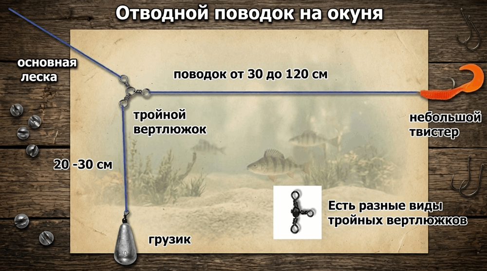 способ монтажа отводного поводка